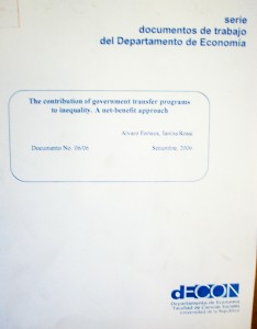 The contribution of government transfer programs to inequality : a net-benefit approach