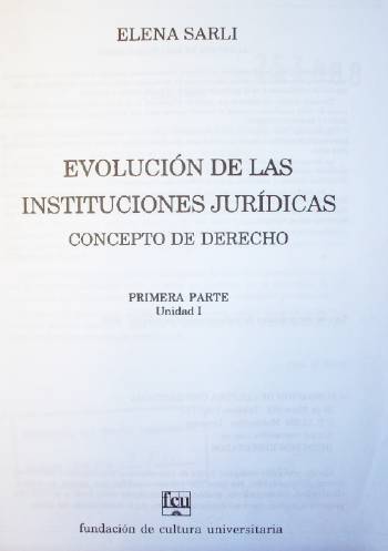 Evolución de las instituciones jurídicas