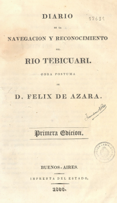 Diario de la navegación y reconocimiento del río Tebicuarí