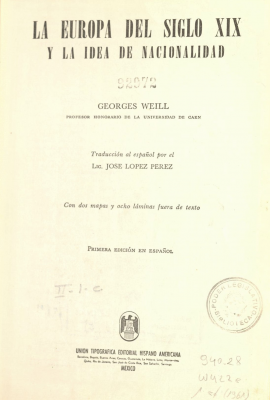 La europa del siglo XIX y la idea de nacionalidad