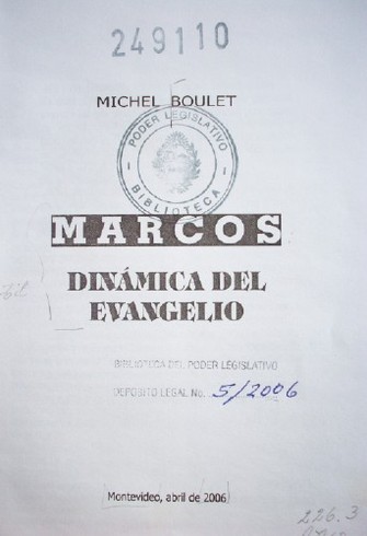 Marcos : dinámica del Evangelio