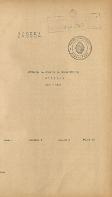 [Actas de la Jura de la Constitución : Interior : 1830-1832]