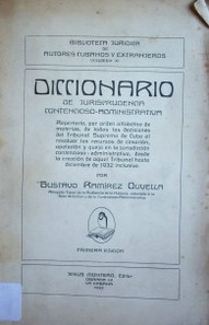 Diccionario de jurisprudencia contencioso-administrativa