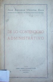 De lo contencioso administrativo