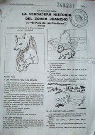 La verdadera historia del zorro Juancho (o "El país de las perdices") : (fábula)