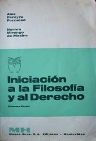 Iniciación a la filosofía y al derecho
