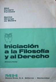 Iniciación a la filosofía y al derecho