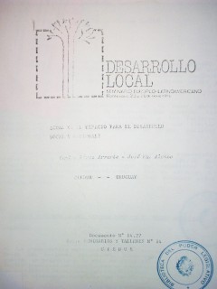 ¿Cuál es el espacio para el desarrollo local y regional?