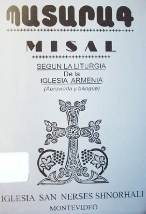 Misal según la liturgia de la Iglesia Armenia