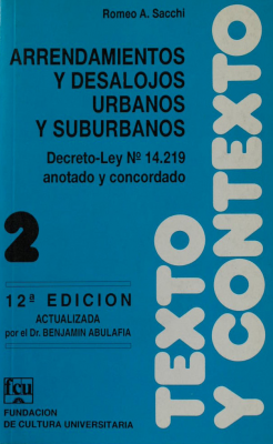 Arrendamientos urbanos y suburbanos : desalojos y lanzamientos