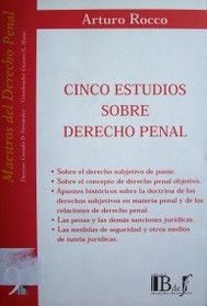 Cinco estudios sobre derecho penal