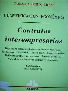 Contratos interempresarios : cuantificación económica