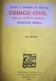 Código Civil para el Distrito Federal
