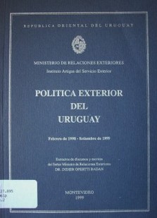 Política exterior del Uruguay : setiembre de 2000 - Octubre de 2003