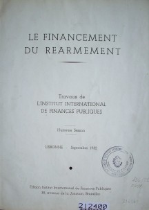 Le financement du rearmement