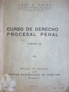 Curso de derecho procesal penal