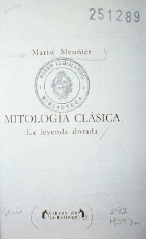 Mitología clásica : la leyenda dorada