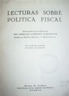 Lecturas sobre política fiscal