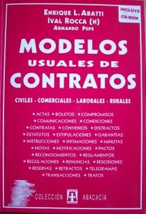 Modelos usuales de contratos : civiles, comerciales, laborales, rurales