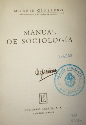 Manual de sociología