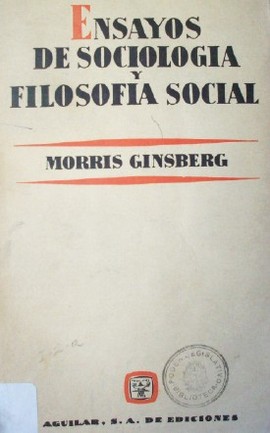 Ensayos de sociología y filosofía social