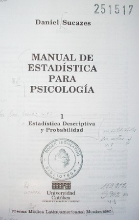 Manual de estadística para psicología