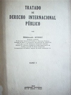 Tratado de Derecho Internacional Público