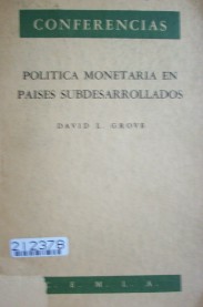 Política monetaria en países subdesarrollados