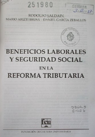 Beneficios laborales y seguridad social en la reforma tributaria