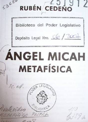 Angel Micah : metafísica