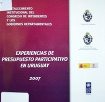 Experiencias de presupuesto participativo en Uruguay