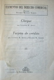 Cheque : tarjeta de crédito