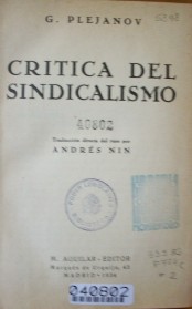 Critica del sindicalismo