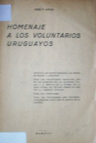 Homenaje a los voluntarios uruguayos