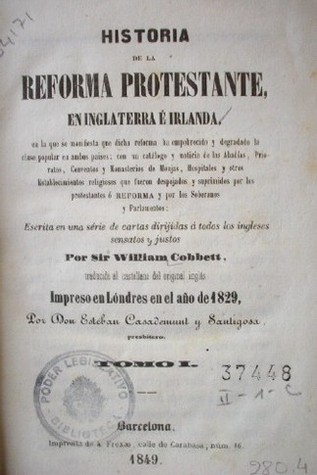 Historia de la reforma protestante, en Inglaterra e Irlanda