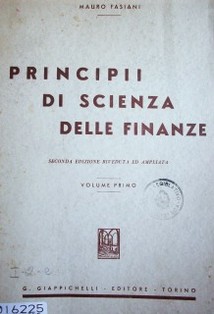 Principii di scienza delle finanze