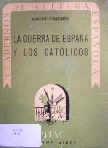 La guerra de España y los católicos