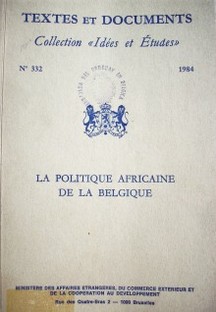 La politique africaine de la Belgique