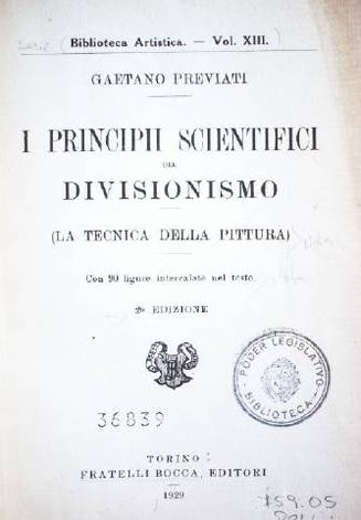 I principii scientifici del divisionismo