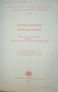 Investigaciones inmunológicas