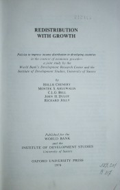 Redistribution with growth : Policies to improve income distribution in developing countries in the context of economic growth