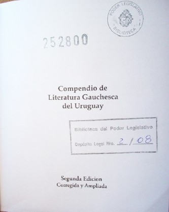 Compendio de literatura gauchesca del Uruguay