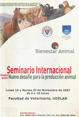 Seminario Internacional Bienestar Animal : nuevo desafío para la producción animal
