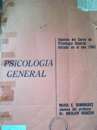 Psicología general : primer curso
