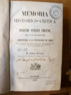 Memoria histórico-crítica del derecho público desde 1810 hasta nuestros días.