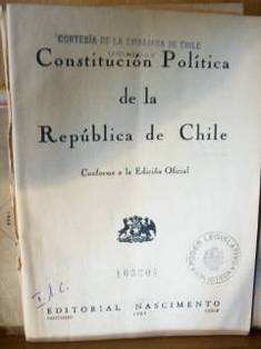 Constitución política de la República de Chile : conforme a la edición oficial