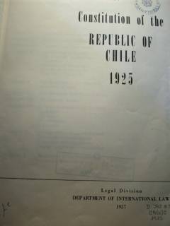 Constitution of the Republic of Chile, 1925