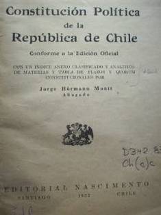 Constitución Politica de la República de Chile