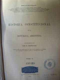 Historia Constitucional de la República Argentina