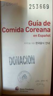 Guía de  Comida Coreana : en español.